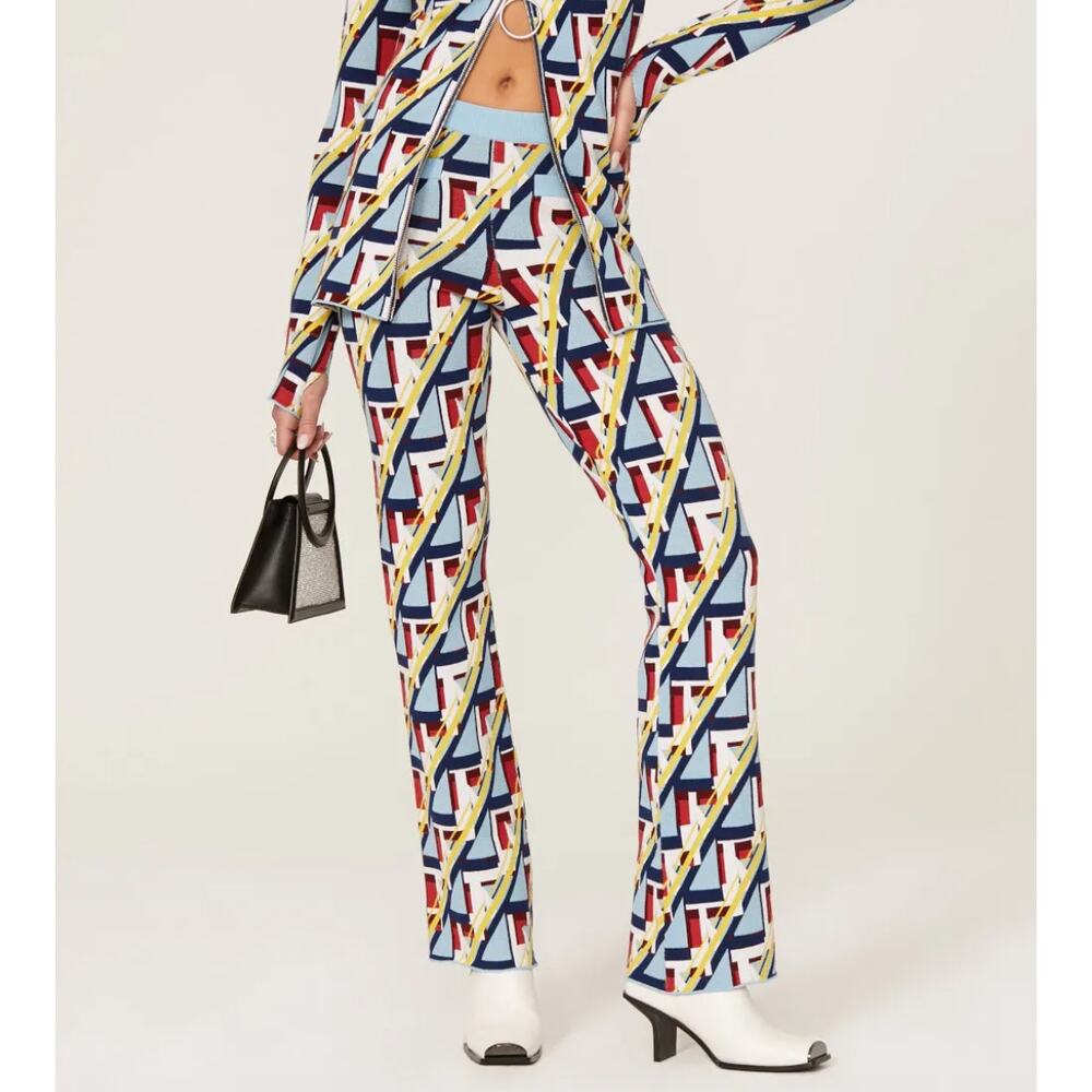 Paco Rabanne x Kimura Tsunehisa Jacquard-knit Straight-leg Pants